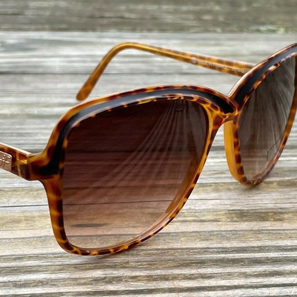 Jacques Fath Sunglasses Brown Tortoise Women Big Face Eye Wear Made in France main image 9